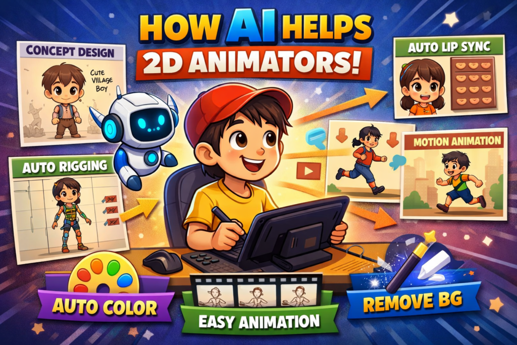 2d Animation Free Character with AI